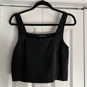 Abercrombie black crop tank blouse